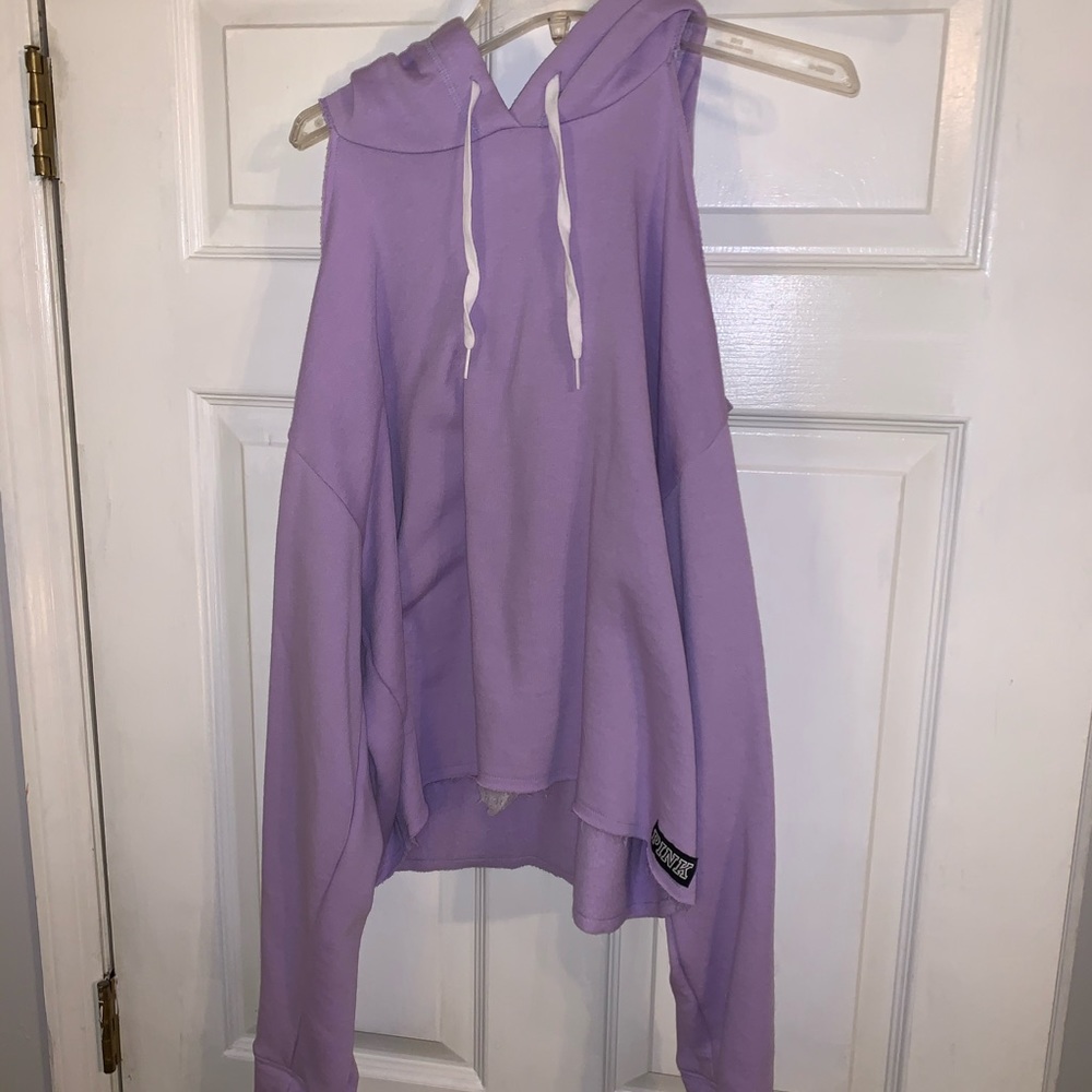 VS Pink Cold-Shoulder Hoodie